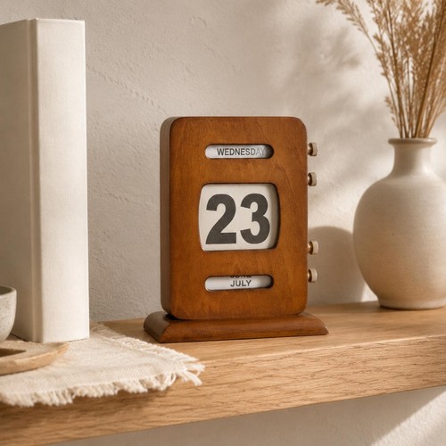 Ewiger holzkalender retro - ewiger,