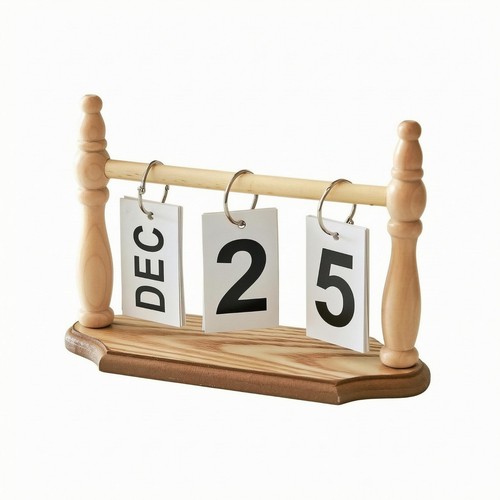 Flipkalender aus holz mit - flipkalender,