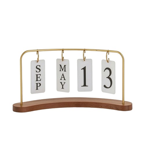 Deko kalender mit metallrahmen - deko-kalender,