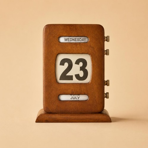 Ewiger holzkalender retro - ewiger,